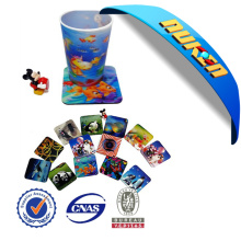 Práctico de costa lenticular personalizado de la taza del OEM 3D